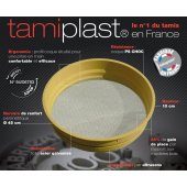 Tamis Tamiplast® professionnel renforcé n°20 maille 1,10 mm TALIAPLAST