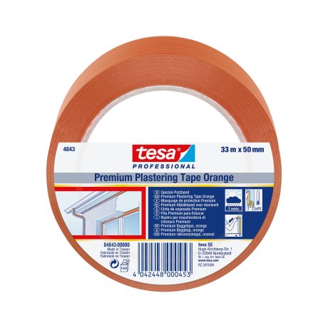 Ruban adhésif PVC orange Premium, 50 mm x 33 m, tesa® Professional 4843