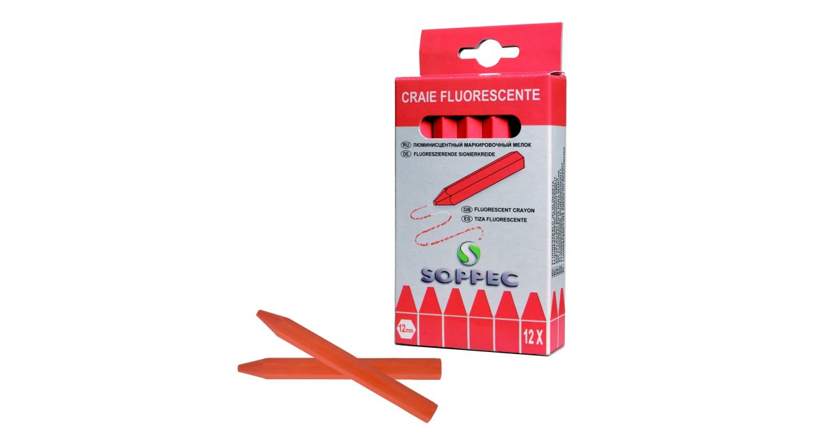 Lot De 12 Craies De Marquage Oregon - 6 Faces Anti-Roulage - Pour Bois, Métal, Béton - Blanc - 12mm X 120mm