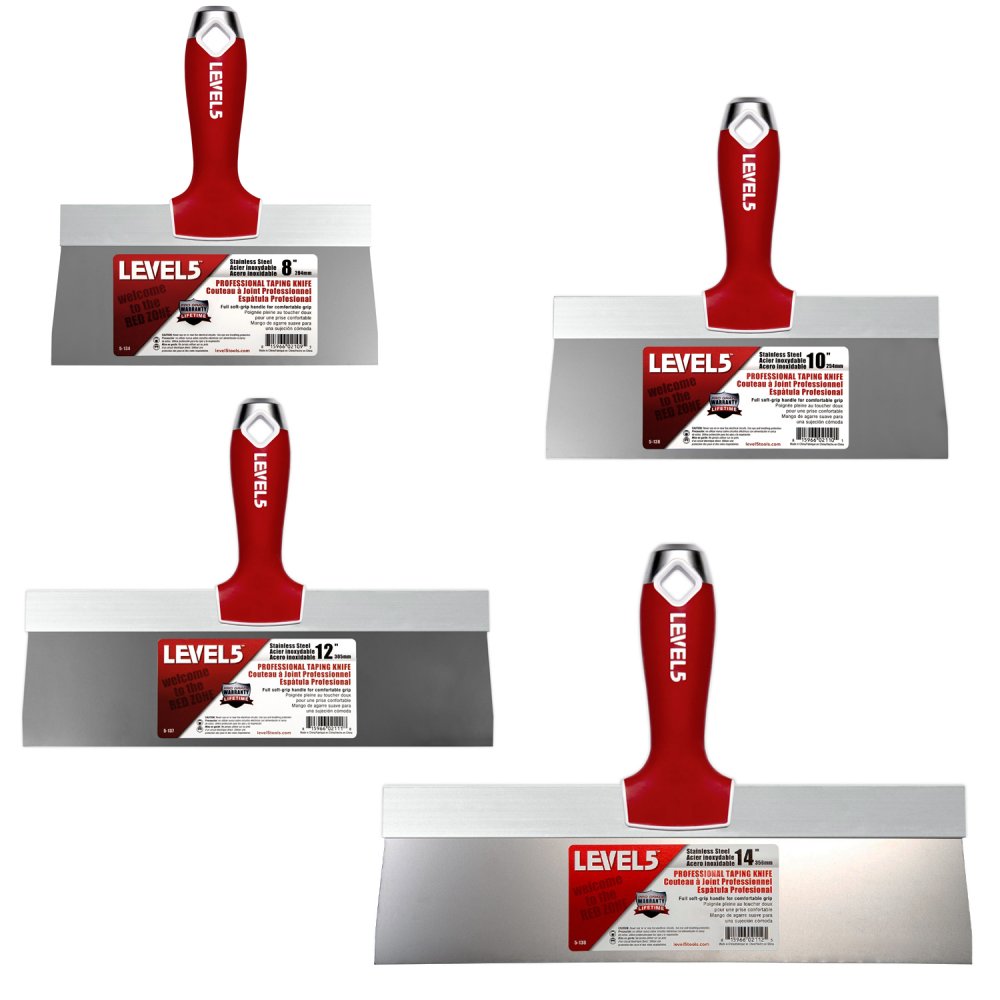 Couteau à enduire US lame inox, 20 à 35 cm - Level 5 Tools