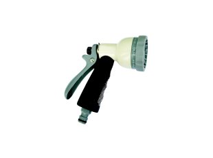 Pistolet plastique avec raccord rapide, pomme 6 jets - BOUTTÉ