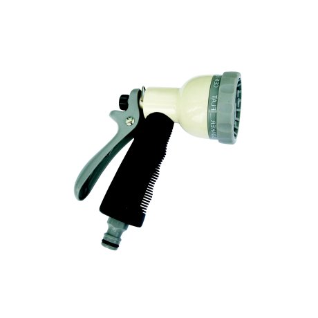 Pistolet plastique avec raccord rapide, pomme 6 jets - BOUTTÉ