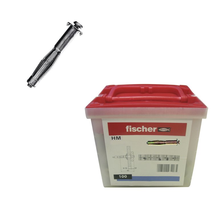Kit De Fixation Fischer HM-Z Avec 30 Chevilles Métalliques Pour Corps Creux - Perçage 10mm - Fabriqué En Allemagne