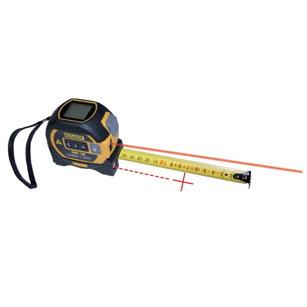 Télémètre laser 40 m & mètre ruban 5 m Roulor / Nespoli