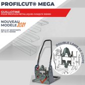 Guillotine profilés métalliques jusqu'à 100 mm de large : PROFILCUT MEGA  EDMA