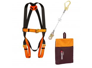 Kit sécurité : harnais antichute + longe de retenue + sac de transport - SINGER Safety