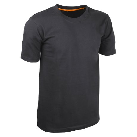 T-shirt gris en coton, manches courtes (avant) - SINGER Safety