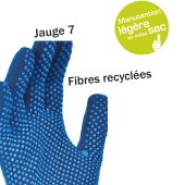 Gants polyester/coton, fibres recyclées, caractéristiques- SINGER Safety
