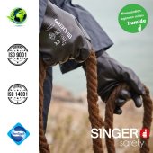 Gants polyester tout enduit nitrile, jauge 15 en application et certifications - SINGER Safety