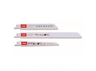 Set de lames de scie sabre pour PVC/bois/métaux RS/Bi Set VE3 (x3) - FLEX