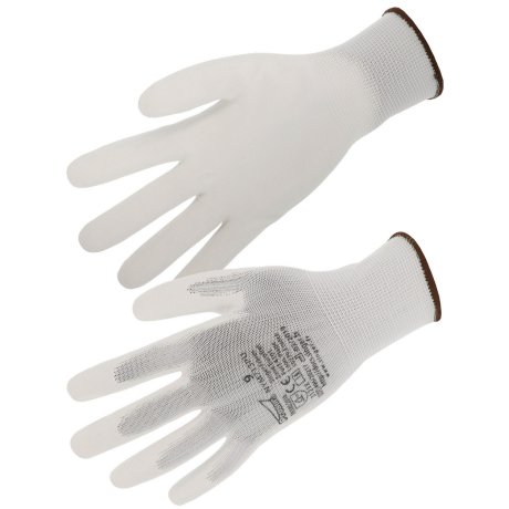 Gant polyester blanc sans couture jauge 13, NYM713PU : taille au choix - SINGER Safety