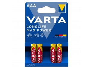 Piles alcalines LR03 (AAA) 1,5V Longlife Max Power x4 - VARTA