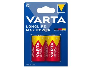 Piles alcalines LR14 (C) 1,5V Longlife Max Power Varta x2 - AZ PILES