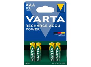 Piles rechargeables HR3 (AAA) - 800mAH x4 - VARTA