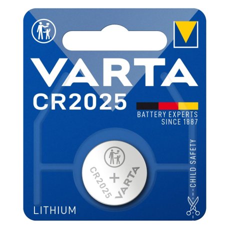 Pile électronique lithium CR2025 Varta
