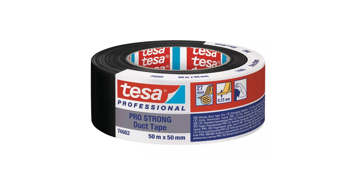 Rouleau Noir 25mmx10m Ruban Adhésif Duck Tape Noir - 25mm X 10m