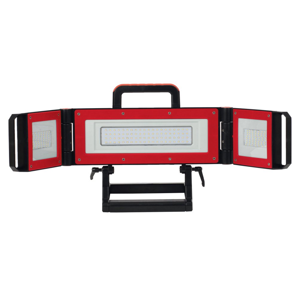 Projecteur portable de chantier rouge à LED 80W Multi-positions