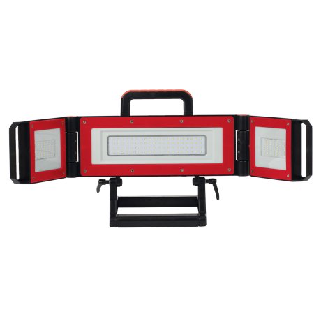 Projecteur portable de chantier rouge - 3 LED 80 W (20+40+20) Multi-positions - CEBA