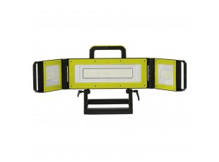 Projecteur portable de chantier jaune - 3 LED 80 W (20+40+20) Multi-positions - CEBA