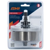 Set 6 scies Ø60, 68, 74, 80, 90 et 100 mm EDMA