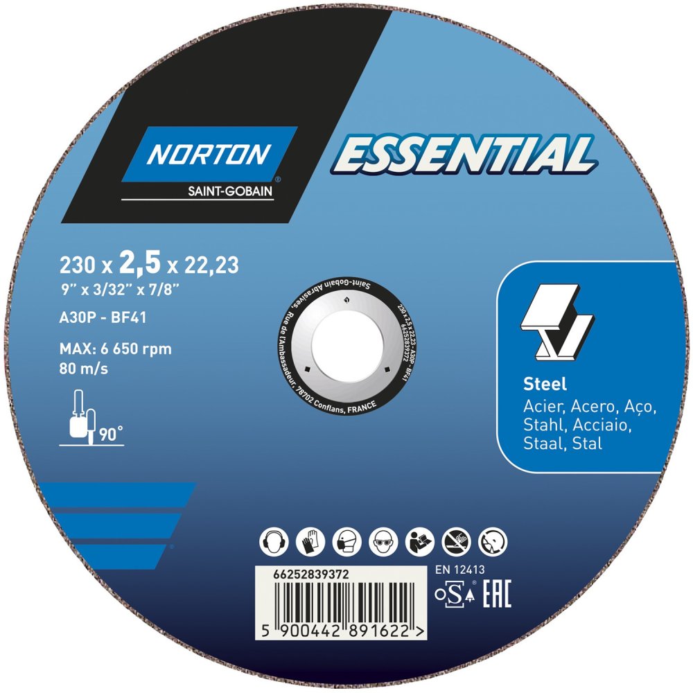 10 Disques à Tronçonner 230 Mm X 2 Mm Pour Métal Et Inox - Haute Teneur Diamant - Pour Meuleuse