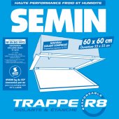 Kit trappe de comble isolante et étanche R8 ISO, 600 x 600 mm - SEMIN