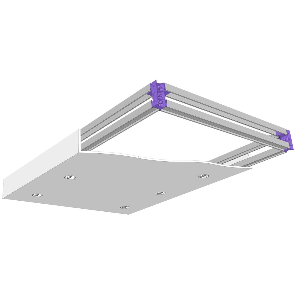 Lot de 4 bacs de rangement pour plafond et rail : : Outils et  Bricolage