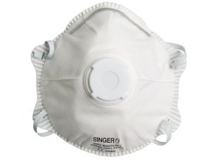 Masque E.P.I pour usage court FFP2 NR D avec valve, par 10 - SINGER Safety