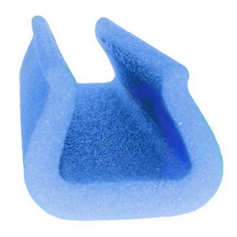 Profilé mousse en L, la cornière en mousse de protection bleue