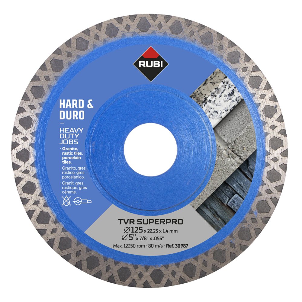 Disque Diamant Turbo 125 Mm Pour Meuleuse - Marque Erbauer, Référence 245232