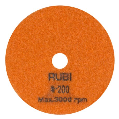 Disque de polissage et ponçage a sec Ø100 mm, grain 200 - RUBI