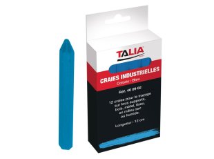 Craie-industrielle-hexagonale-bleue-Boite-de-12-TALIAPLAST