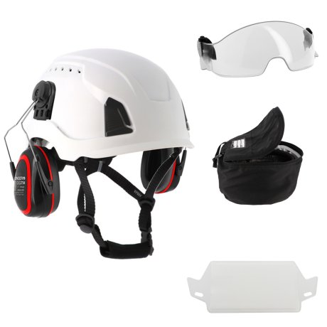 Kit EPI blanc 24.9 dB, spécial travail en hauteur, lunettes au choix - SINGER Safety