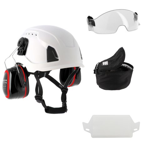 Kit EPI blanc 27.8 dB, spécial travail en hauteur, lunettes au choix - SINGER Safety