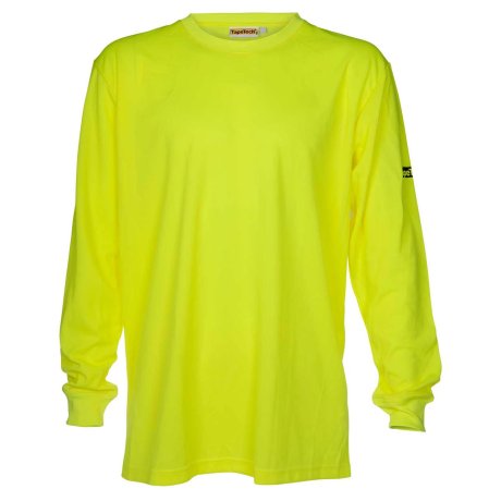 T-shirt jaune haute visibilité à manches longues, taille au choix - TAPETECH