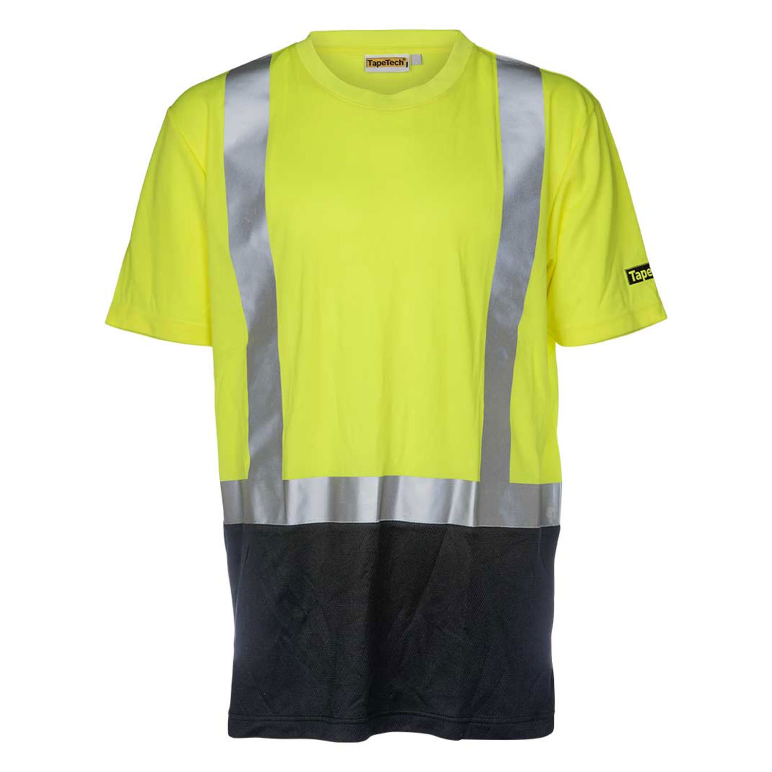 T-shirt haute visibilit&eacute; &agrave; manches courtes, bandes r&eacute;fl&eacute;chissantes, taille 3XL - TAPETECH