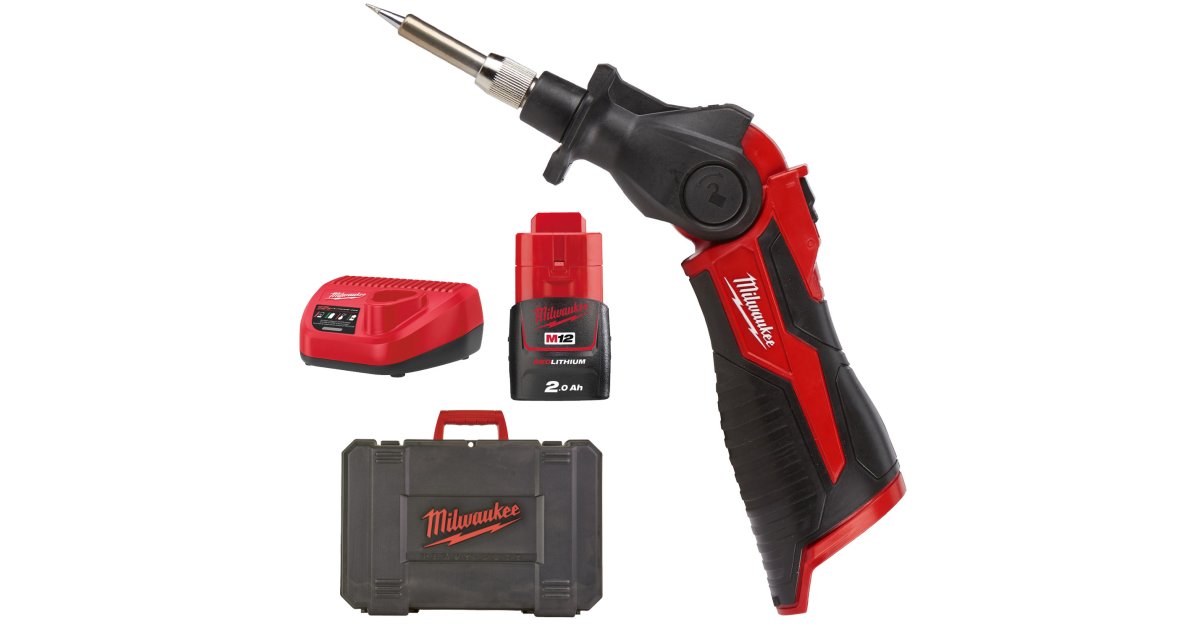 Fer à Souder Milwaukee 12V – 400°C – 2Ah – Pack Complet – Neuf