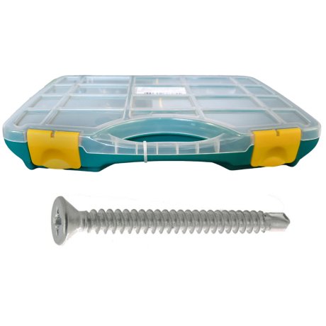 Coffret vis autoperceuses TF Pozidriv inox A2 DIN 7504, 1110 pièces - VISWOOD