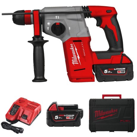 Perforateur SDS-Plus M18™ avec 2 batteries 5 Ah et chargeur - MILWAUKEE
