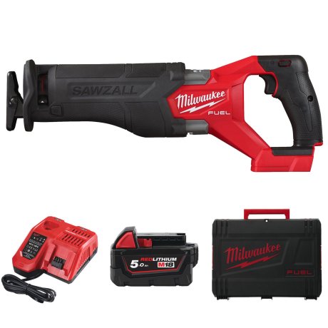 Scie sabre M18 Fuel™ Sawzall™ avec 2 batteries 5 Ah et chargeur - MILWAUKEE
