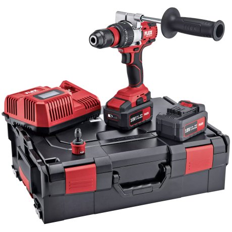 Perceuse à percussion PD 2G 18.0-EC avec 2 batteries 5 Ah et chargeur - FLEX
