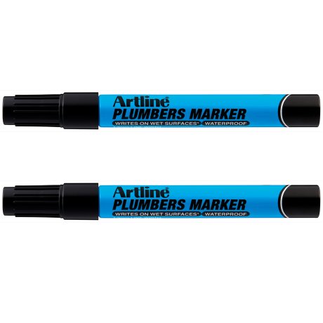 2 marqueurs noirs spécial plombier - ARTLINE