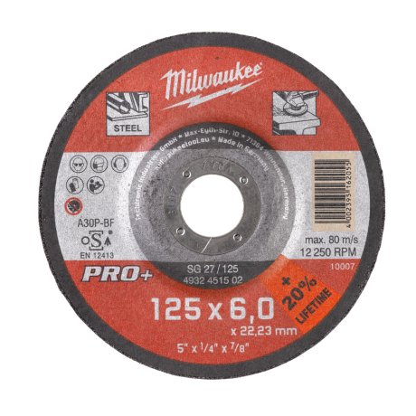 Disque à meuler Ø125 mm pour métaux - MILWAUKEE
