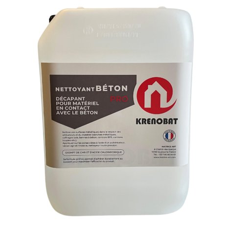 Nettoyant béton Pro, bidon de 10 kg - KRENOBAT