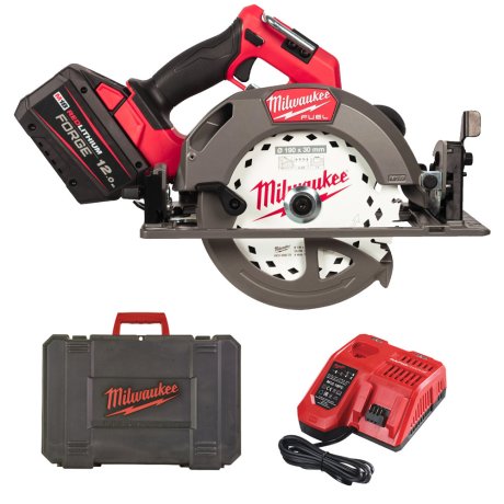 Scie circulaire à bois 66 mm M18 Fuel™ avec 1 batterie 12 Ah et chargeur - MILWAUKEE