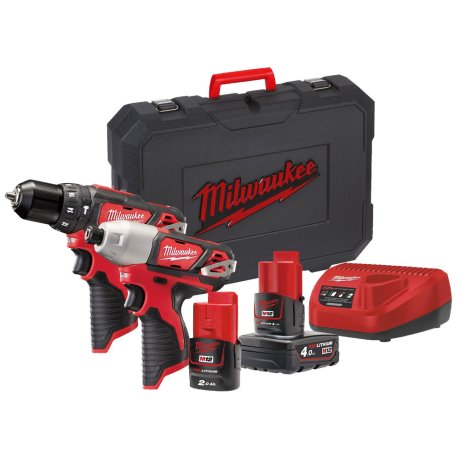 Powerpack M12™ : perceuse, visseuse, batteries & chargeur - MILWAUKEE