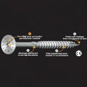 Vis-bois-et-agglomere-Torx-TF-TTAP-ZN-blanc-filet-taille-au-choix-VISWOOD