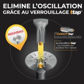 Vis-bois-et-agglomere-Torx-TF-TTAP-ZN-blanc-filet-taille-au-choix-VISWOOD