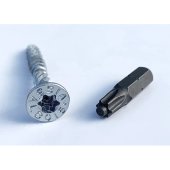 Vis-bois-et-agglomere-Torx-TF-TTAP-ZN-blanc-filet-taille-au-choix-VISWOOD