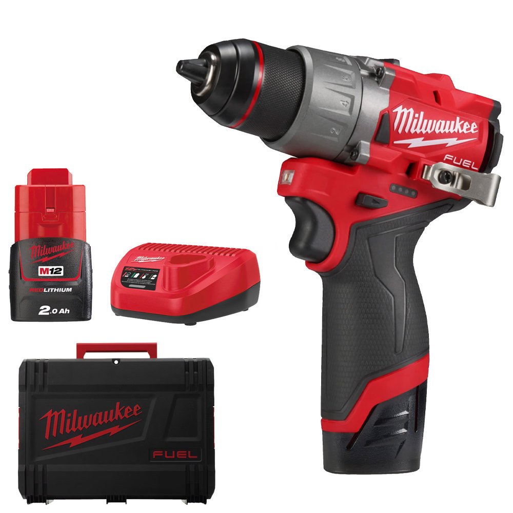 Perceuse visseuse à percussion 12V M12 FPD2 + 2 batteries 12V 4 Ah